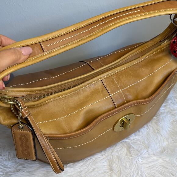 Vintage Coach y2k 10741 Two-Tone Ergo Hobo Bag One Shoulder Bag - Picture 7 of 14